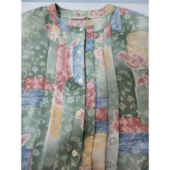 Vintage Alfred Dunner Pastel Floral Top - Picture 6 of 7